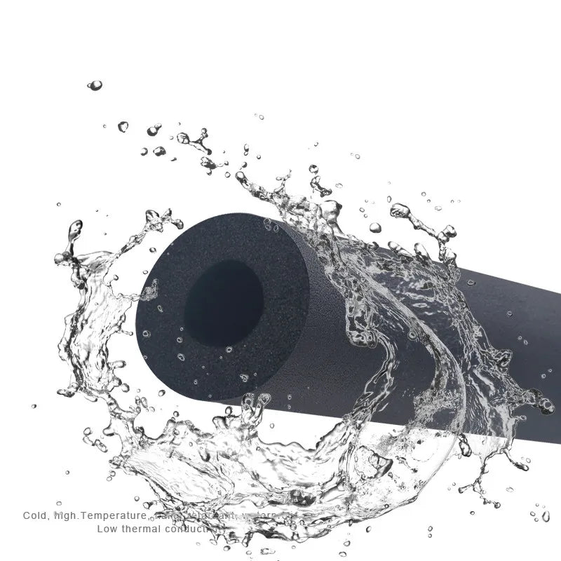 1.8M Sponge Rubber Pipe Black Waterproof Pipeline Holder Thermal Insulation Tubular Protective Sleeve Air Conditioning Fitting