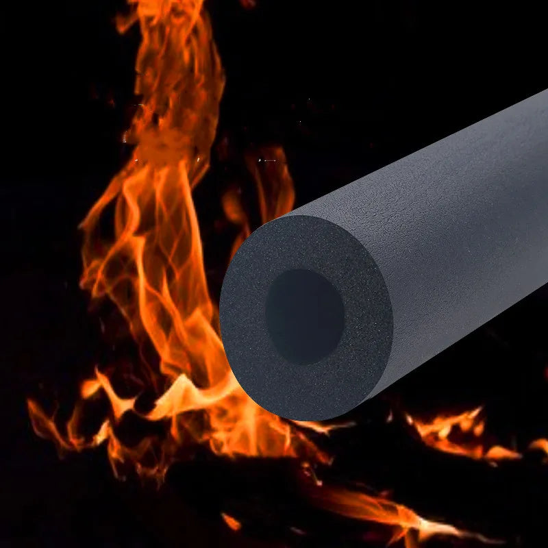 1.8M Sponge Rubber Pipe Black Waterproof Pipeline Holder Thermal Insulation Tubular Protective Sleeve Air Conditioning Fitting