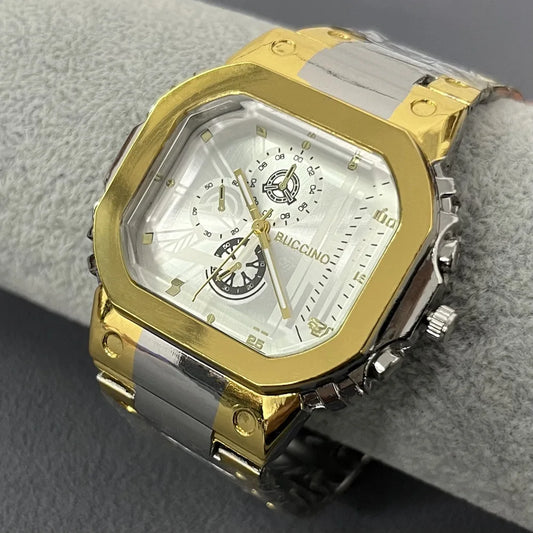 New Male Exquisite Wristwatch Fashion Quartz Men Watches Rectangle Dial Stainless Steel Clock Masculino Relogio Business Hours