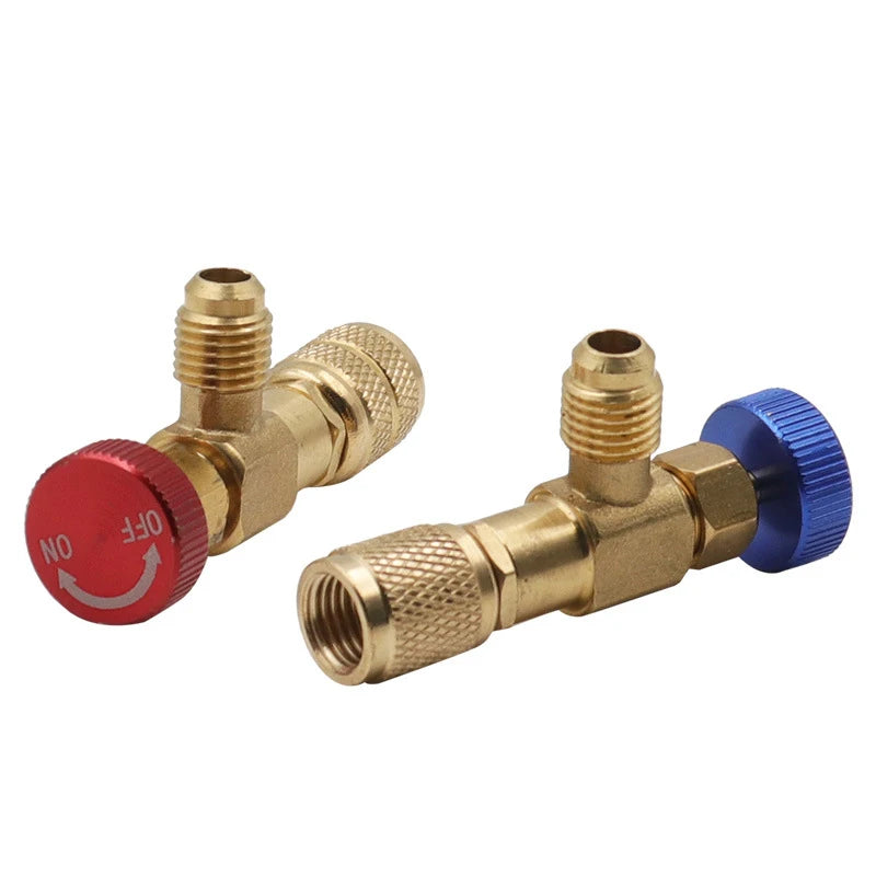 Air Conditioning Refrigerant Safety Valve R410A R22 1/4 " Refrigeration Charging Safety Liquid Adapter Hand Tool Parts