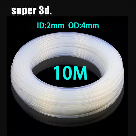 10m PTFE Tube Clear PiPe PFA ID 2mm OD 4mm For V5/V6 1.75mm Bowden Extruder J-head hotend throat 3D Printe parts